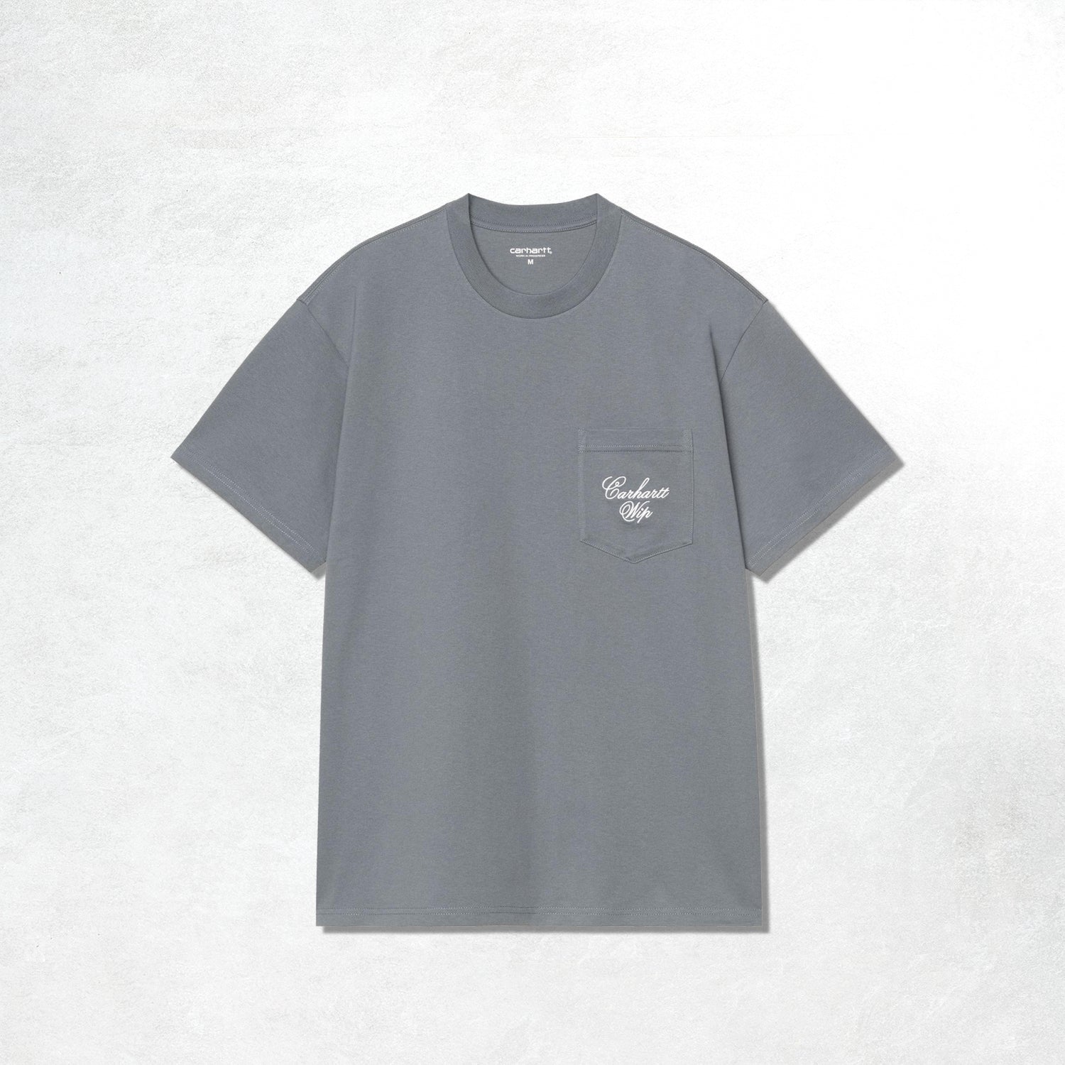 Carhartt WIP S/S Longhand Pocket T-Shirt: Cozy Blue / White