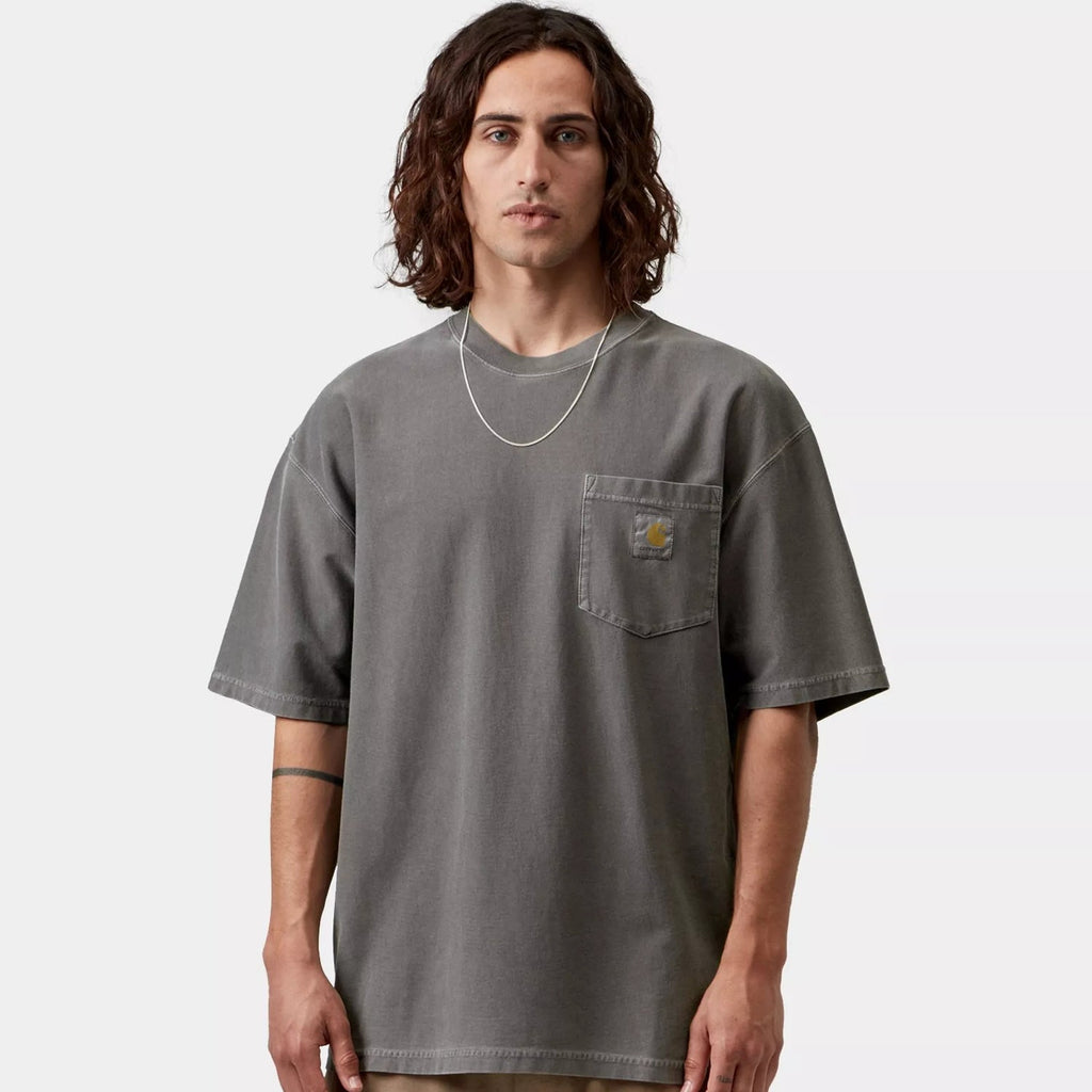 Carhartt WIP S/S Loose Pocket T-Shirt: Black garment dyed