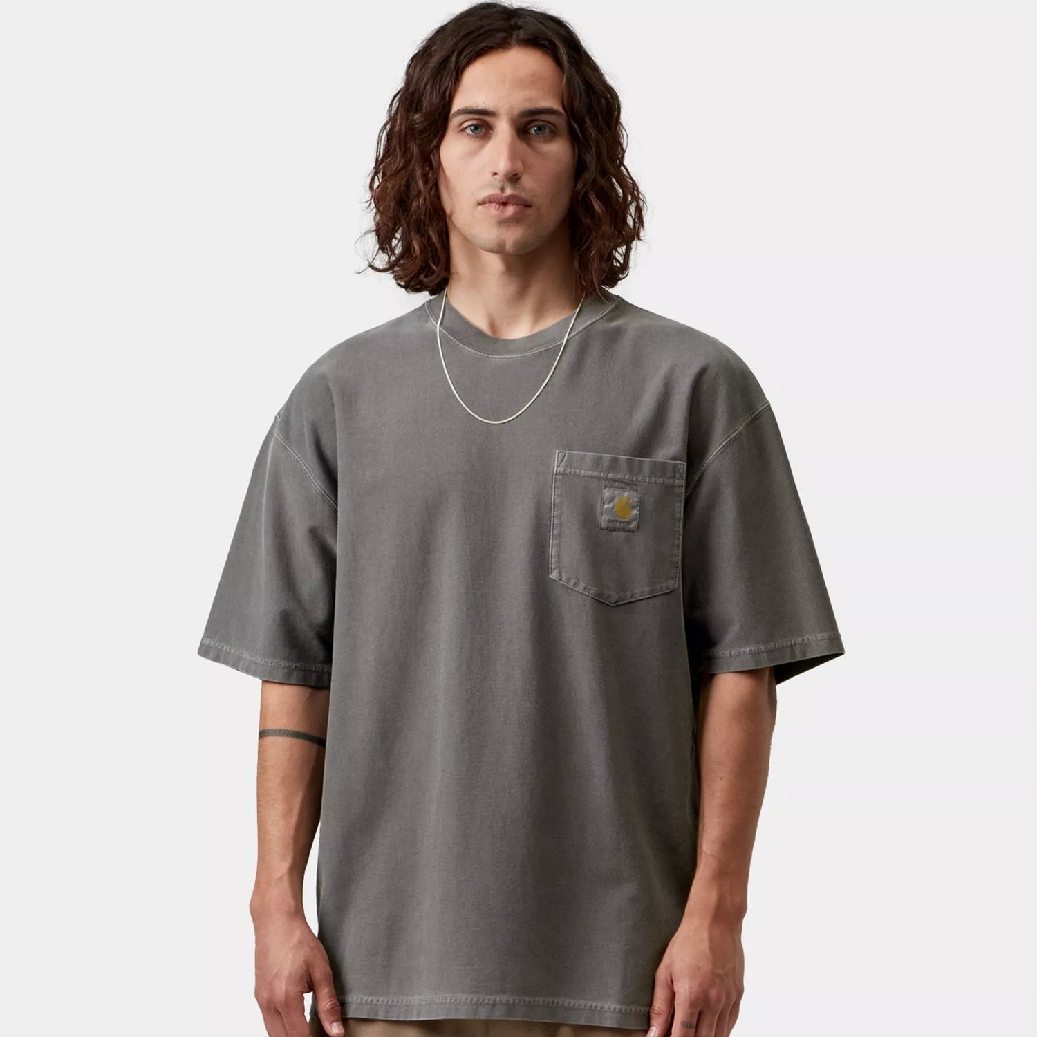 Carhartt WIP S/S Loose Pocket T-Shirt: Black garment dyed