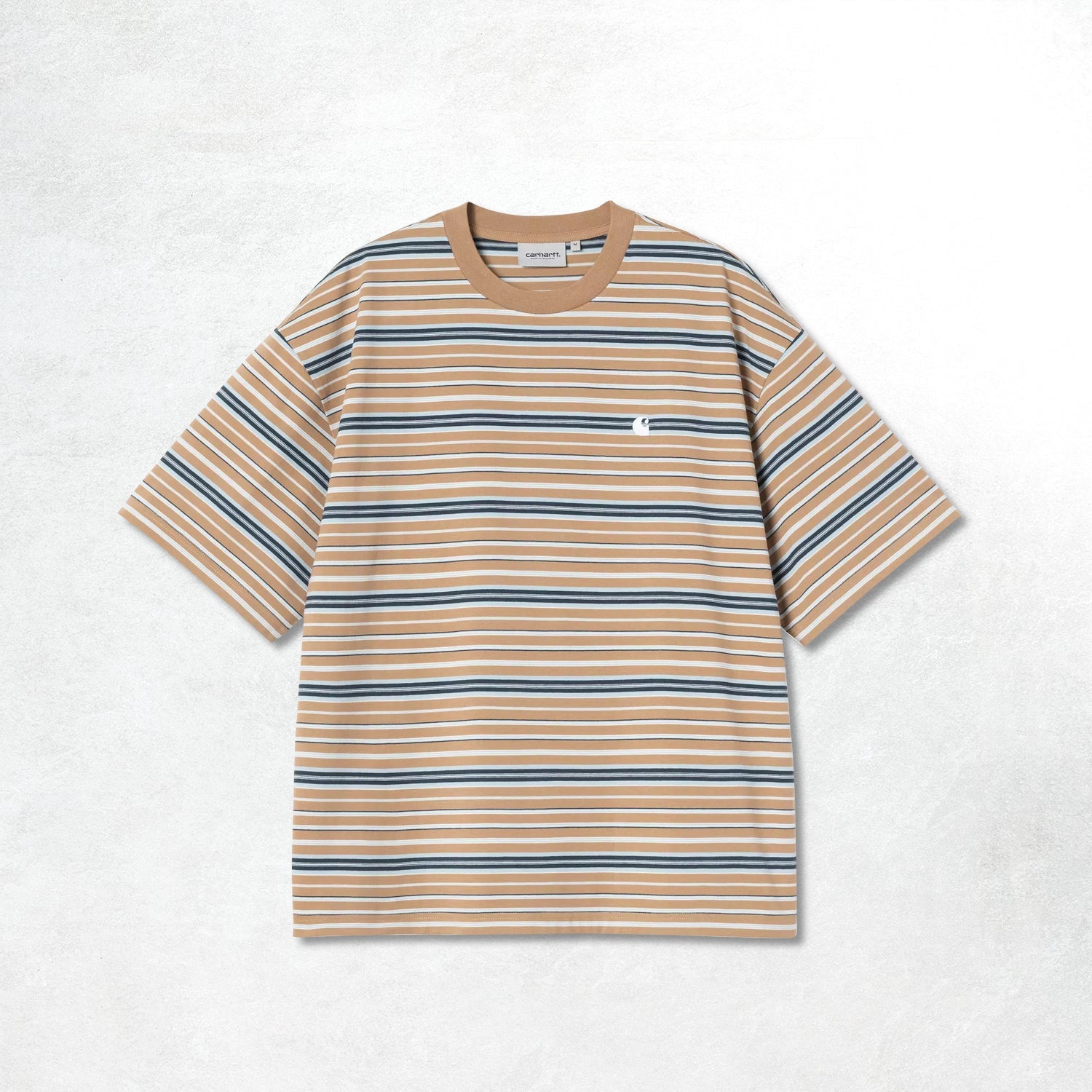 Carhartt WIP S/S Zane T-Shirt: Zane Stripe, Peanut