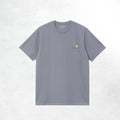 Carhartt WIP S/S American Script T-Shirt: Shady Blue