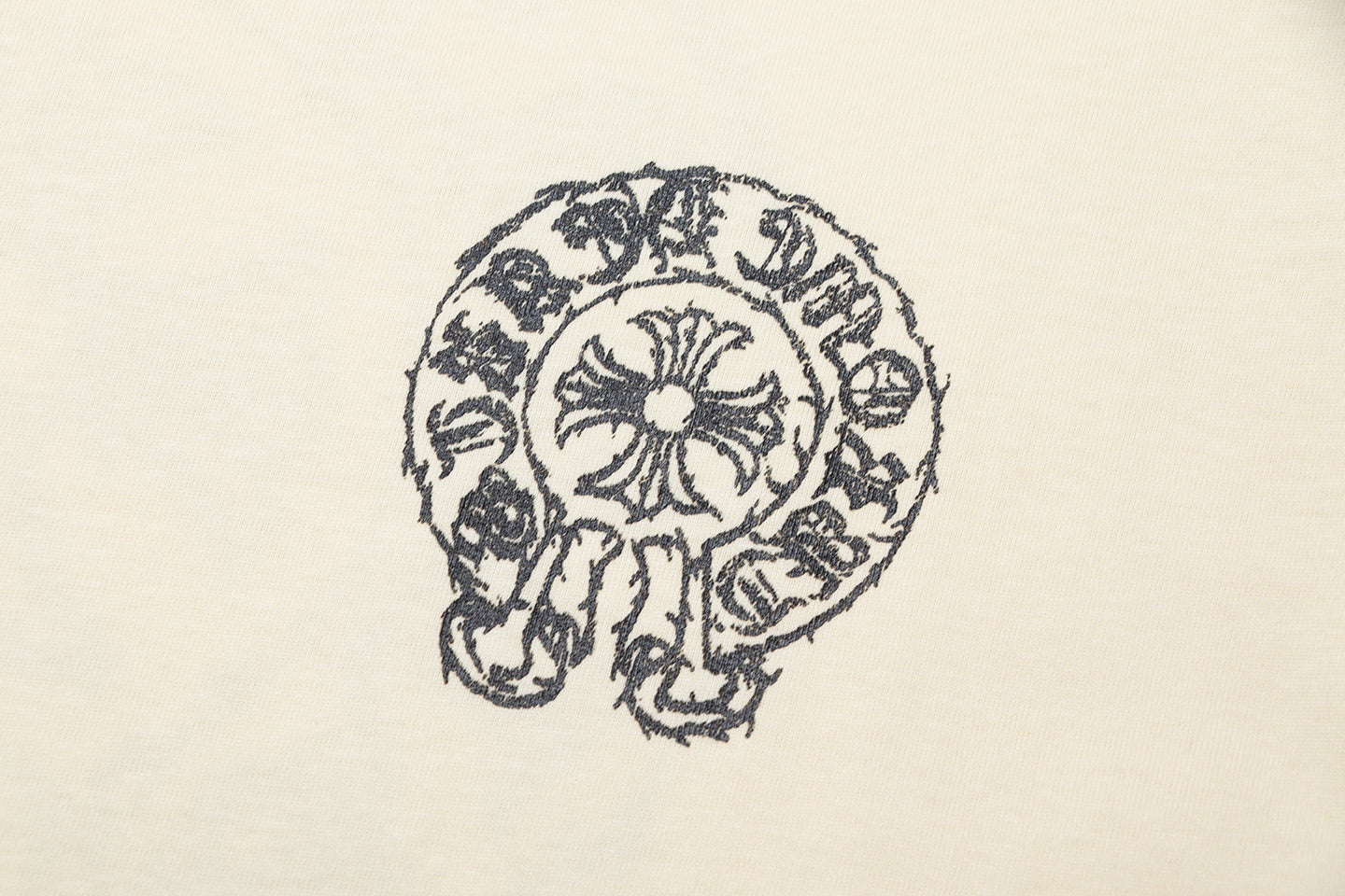 Chrome Hearts Sanskrit Horseshoe Cross T-shirt TB36