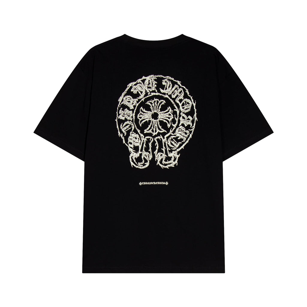 Chrome Hearts Sanskrit Horseshoe Cross T-shirt TB36