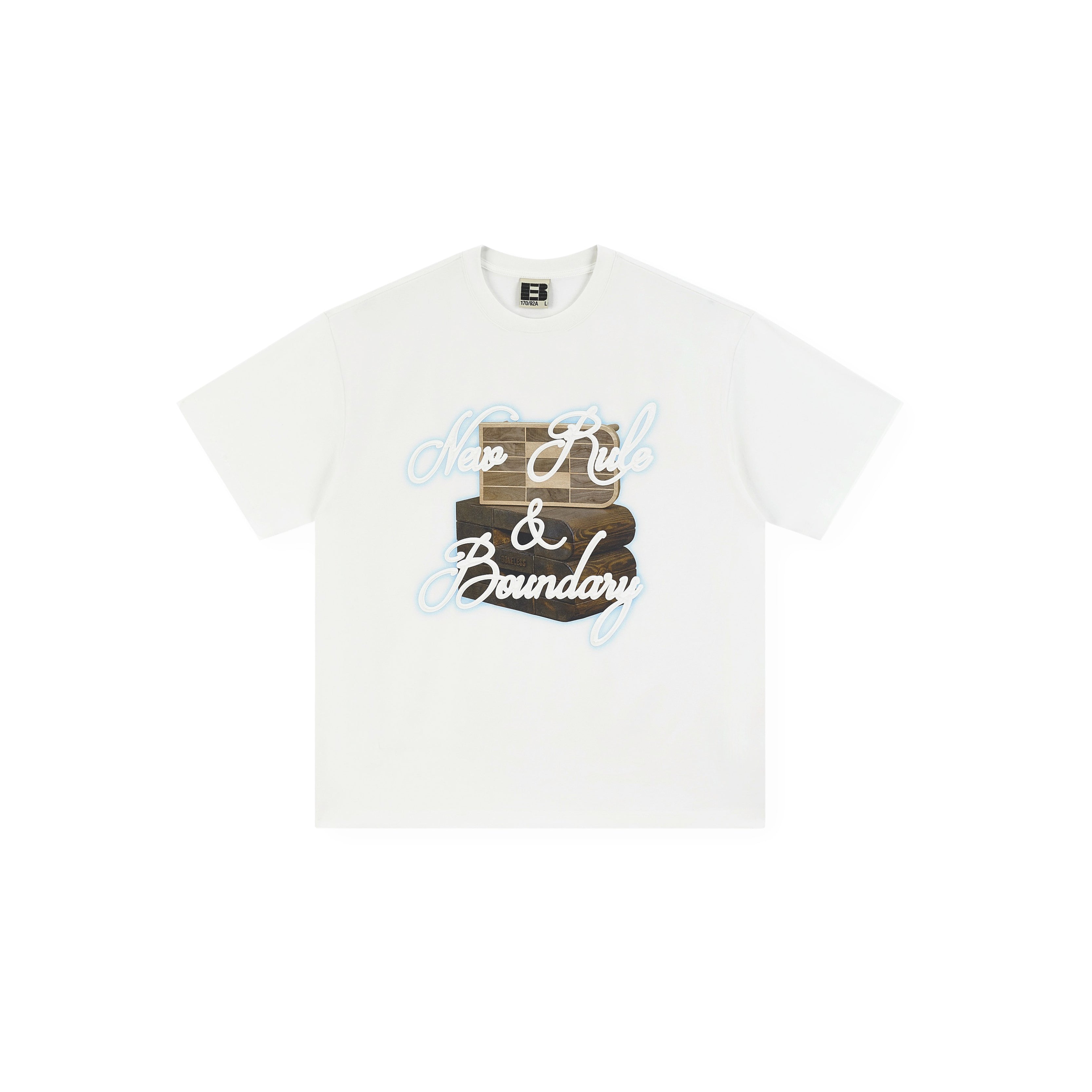 Boneless Logo Print New Rule T-Shirt 'Snow White'