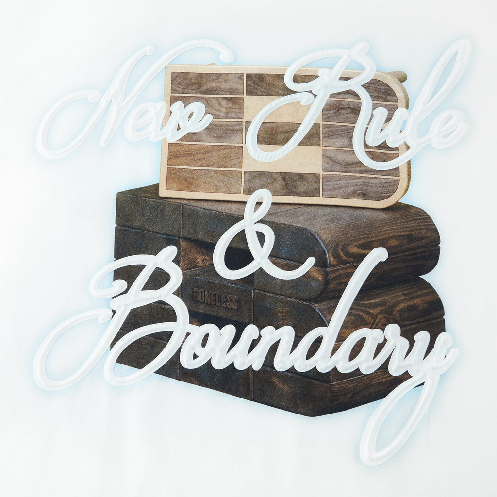 Boneless Logo Print New Rule T-Shirt 'Snow White'