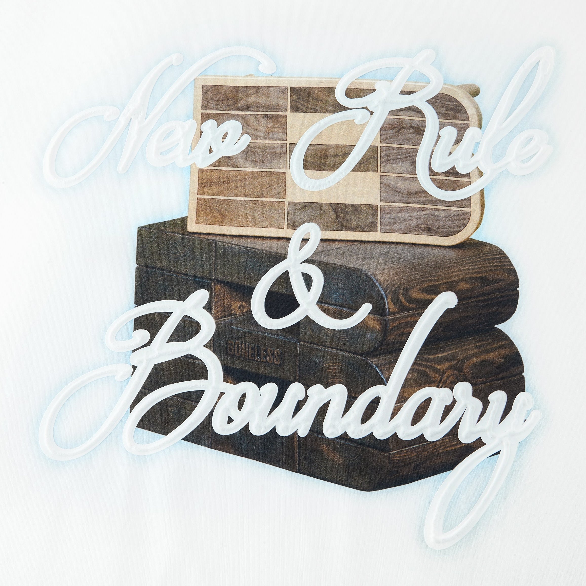 Boneless Logo Print New Rule T-Shirt 'Snow White'