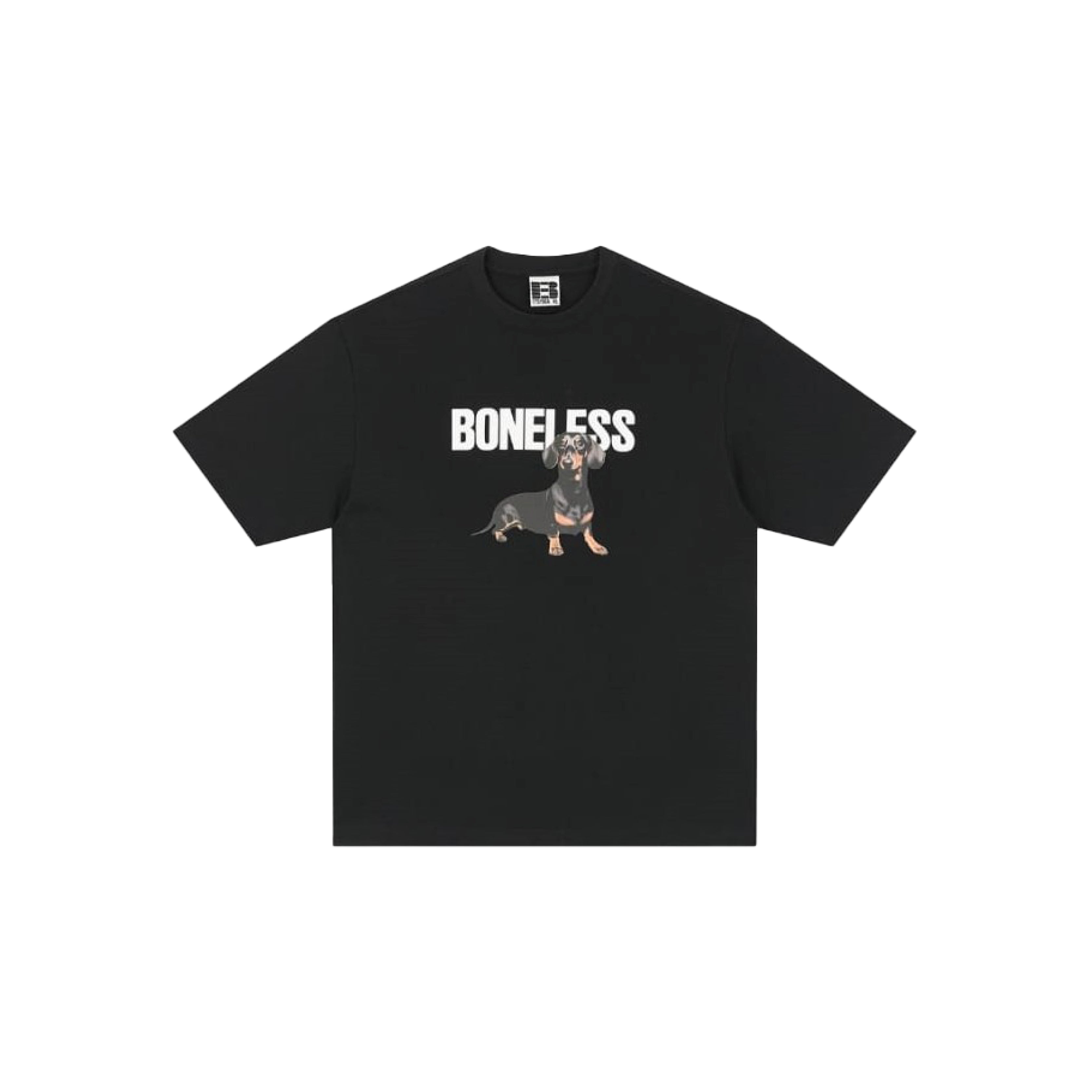 Boneless Dachshund Print SS T-Shirt 'Black'