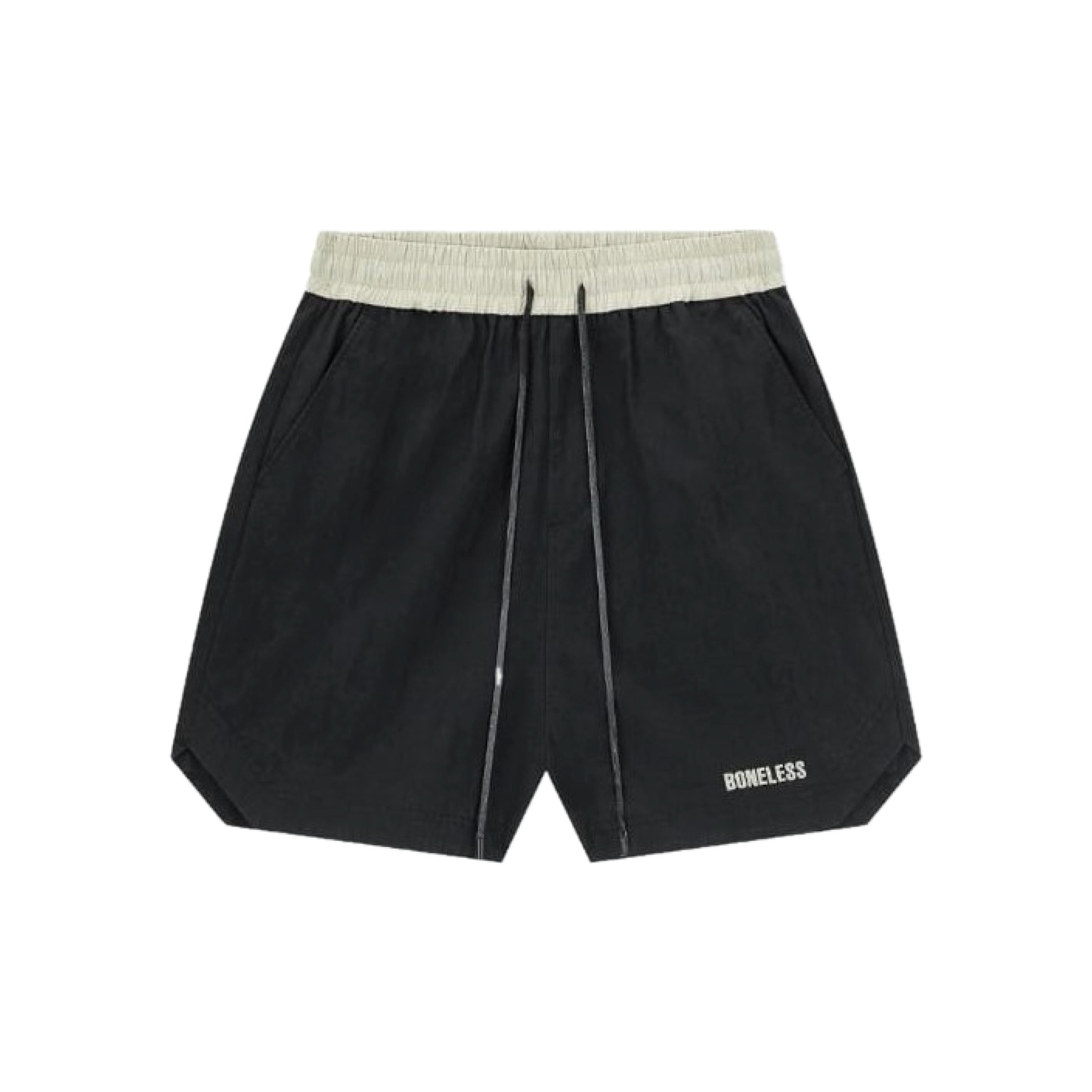 Boneless Distressed Fabric Casual Shorts 'Black'