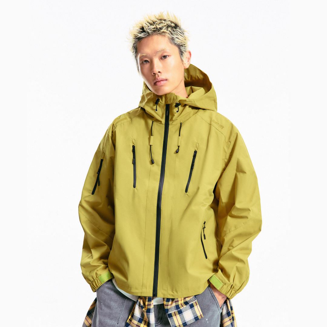 Boneless Triple-Proof Hooded Outdoor Jacket  'Yellow'