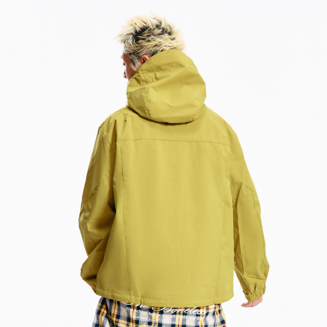 Boneless Triple-Proof Hooded Outdoor Jacket  'Yellow'