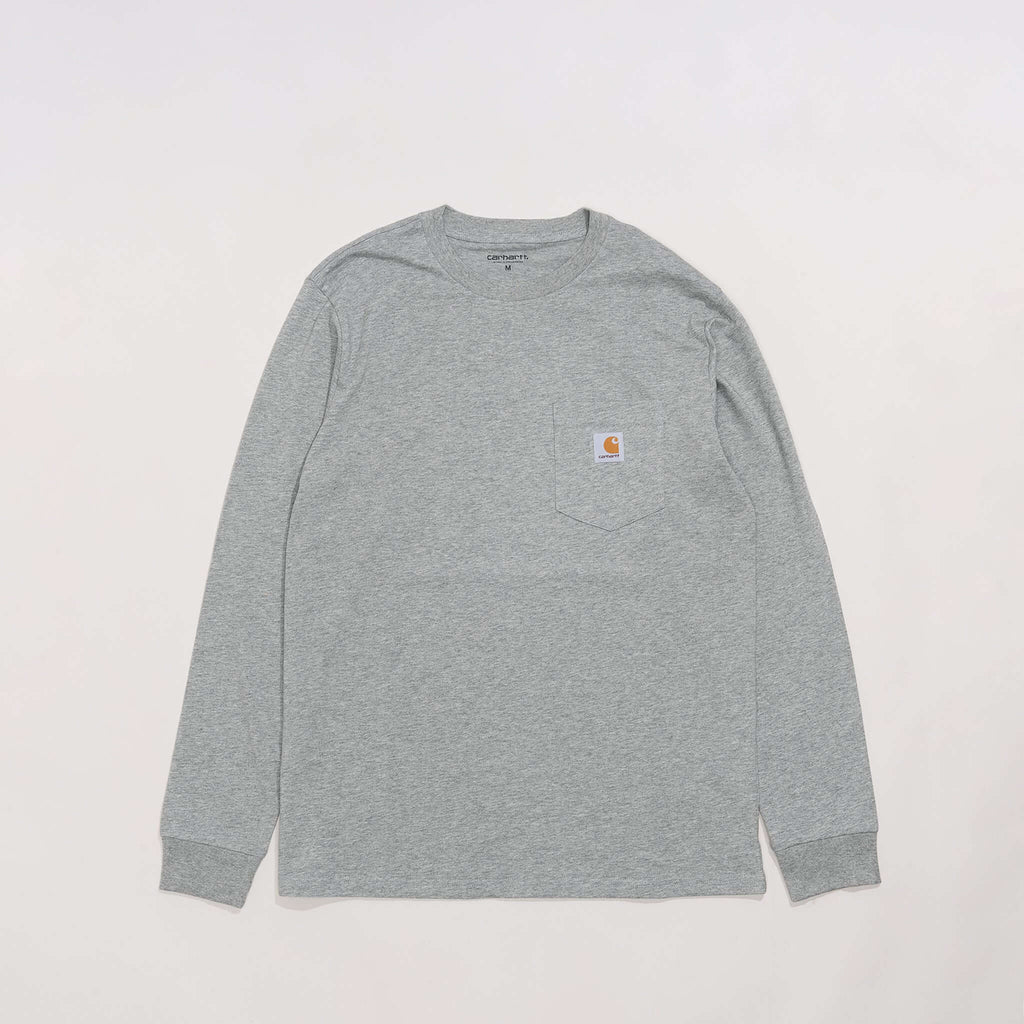 Carhartt WIP L/S Pocket T-Shirt: Grey Heather