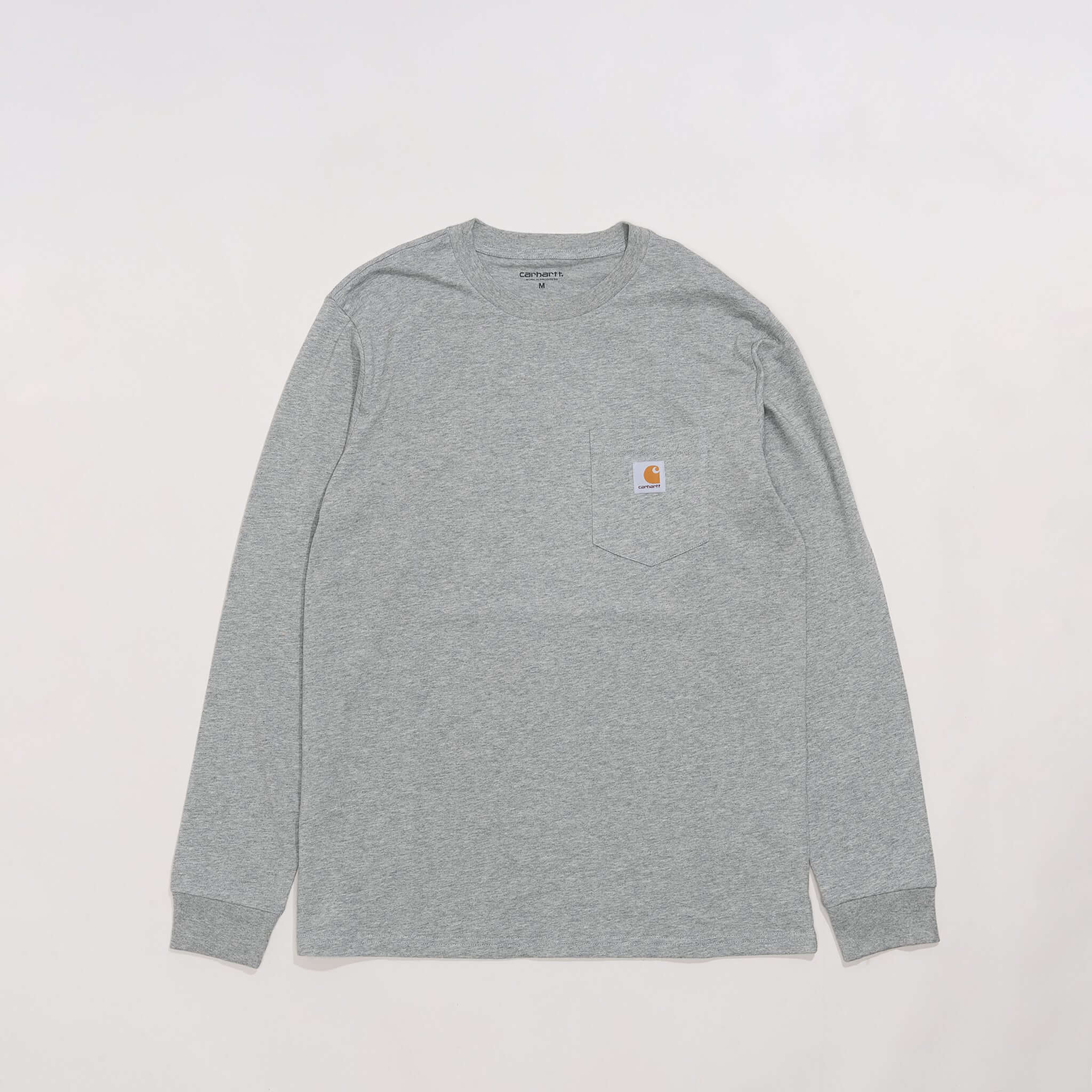 Carhartt WIP L/S Pocket T-Shirt: Grey Heather