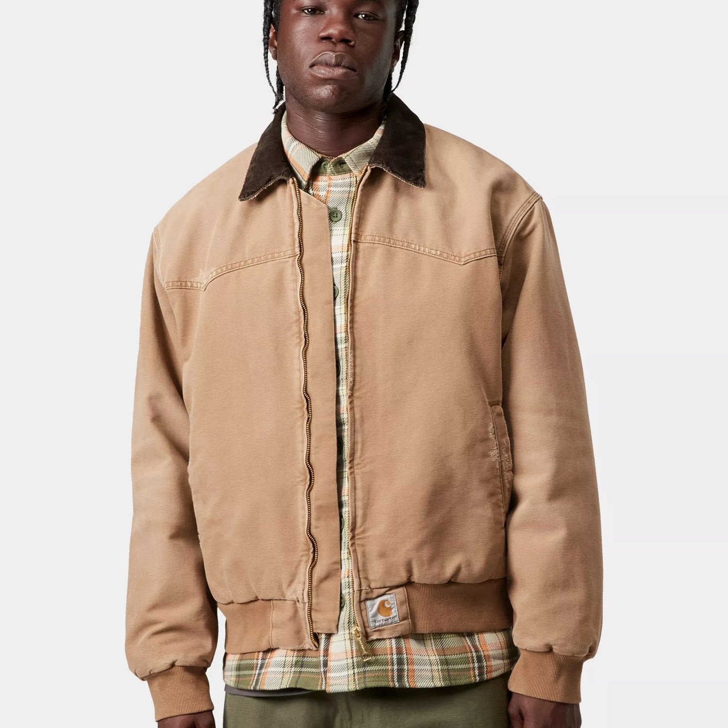 Carhartt WIP OG Santa Fe Jacket: Hamilton Brown / Tobacco, Grind wash