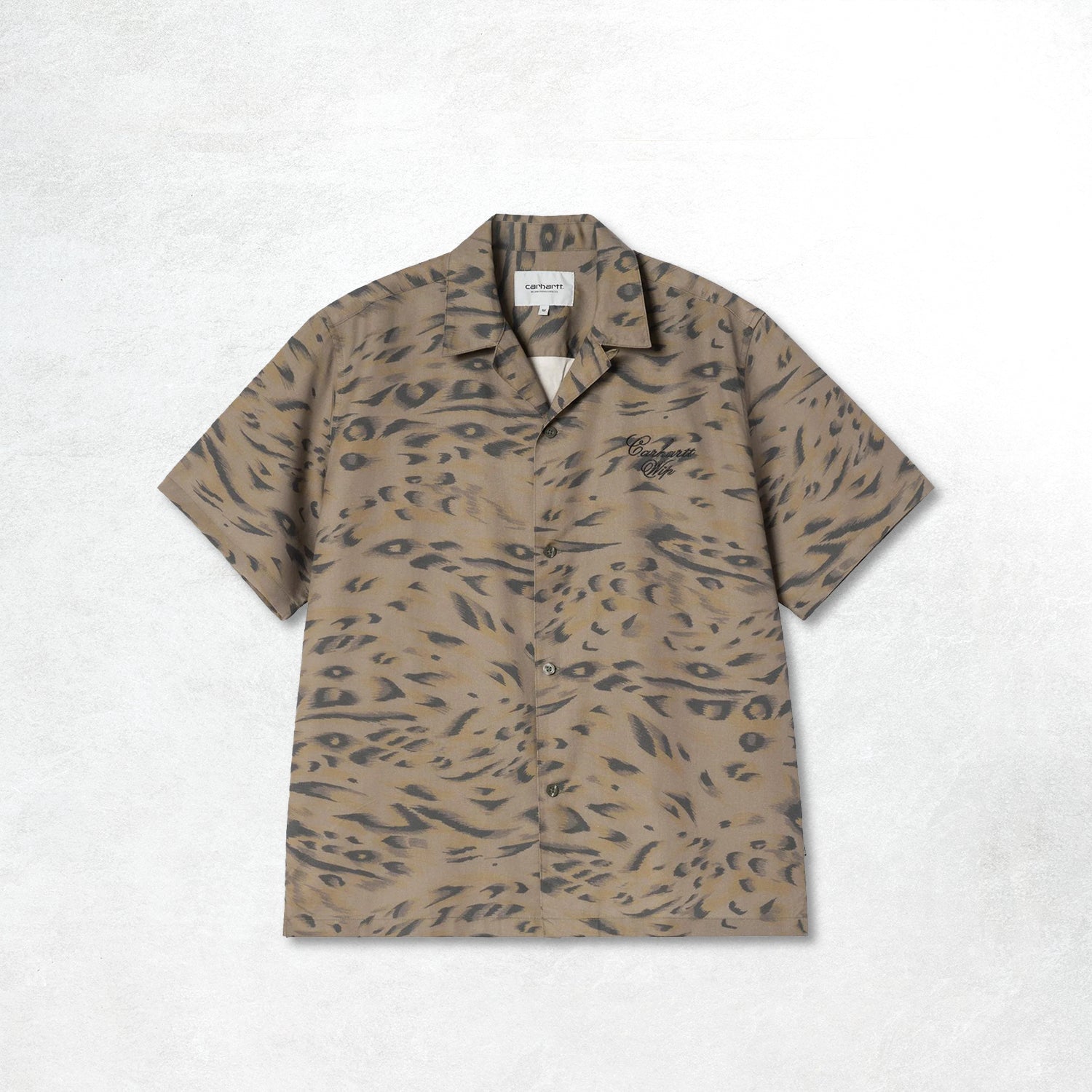 Carhartt WIP S/S Travon Shirt: Duck Feather Print, Cypres
