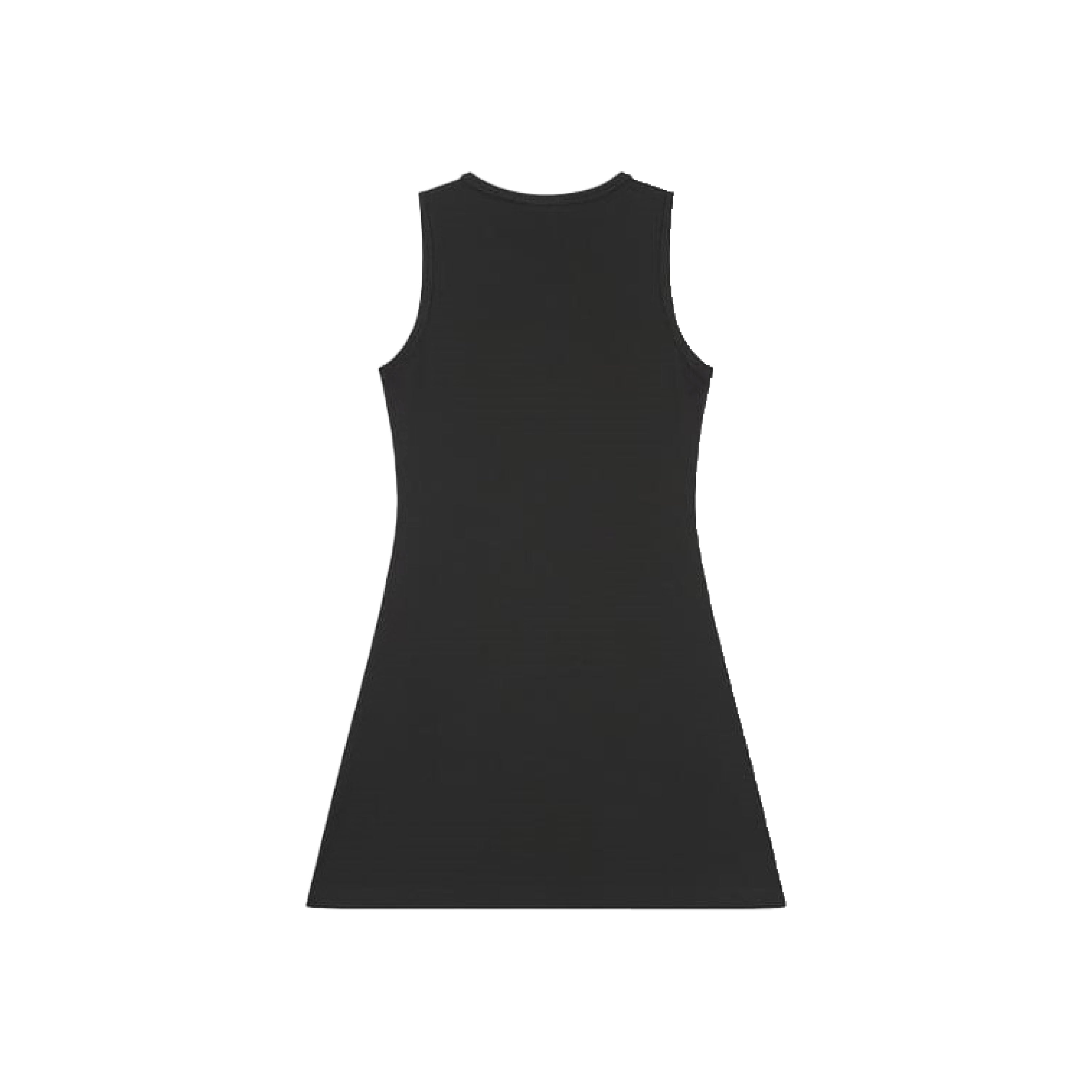Boneless Slightly Stretch Slim-Fit Embroidered Mini Dress 'Black' (WMNS)