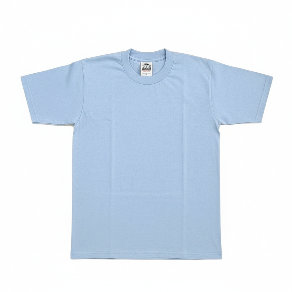 Pro Club Men's Heavyweight Cotton Short Sleeve Crew Neck T-Shirt - Sky Blue